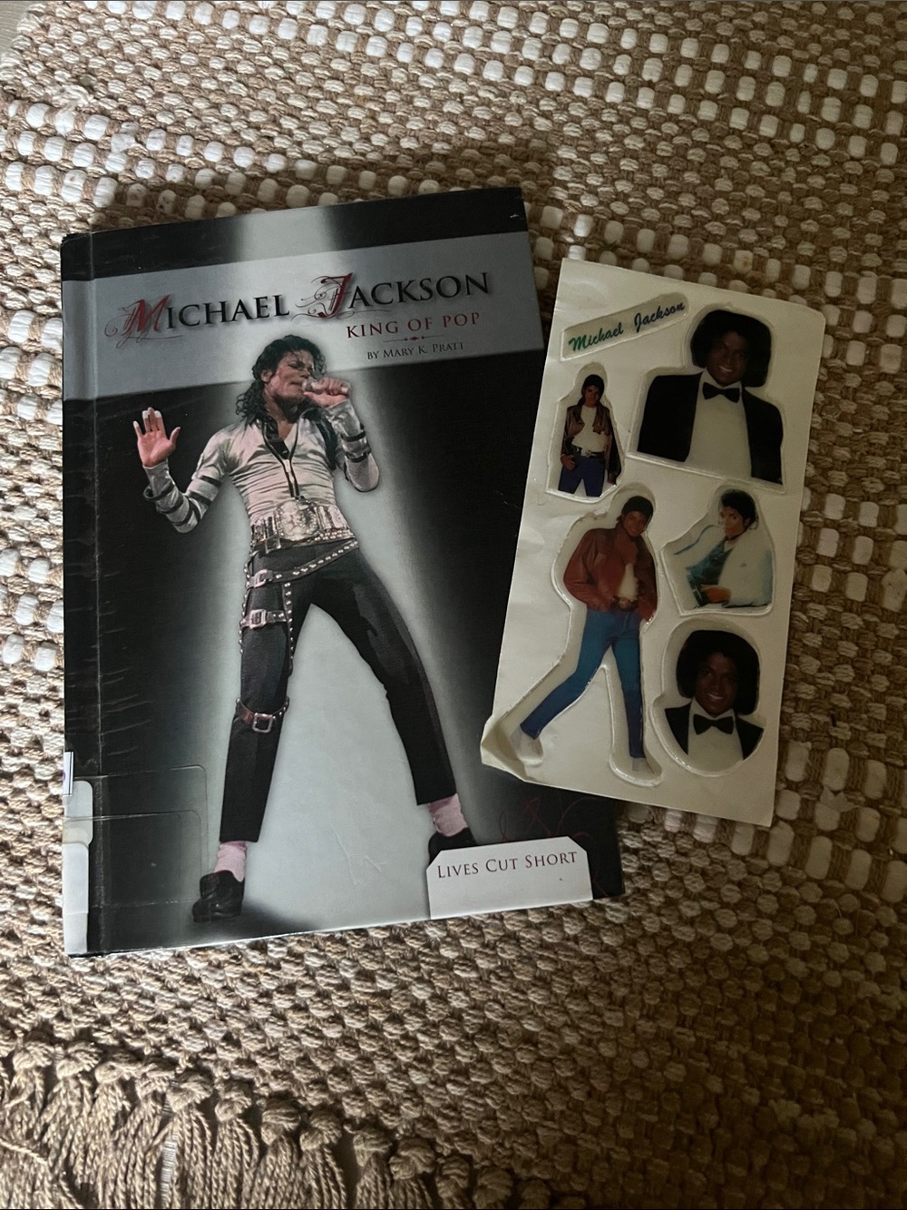 Michael Jackson Book with Sticker Sheet - Black & White Cover